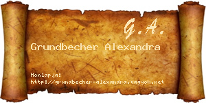 Grundbecher Alexandra névjegykártya